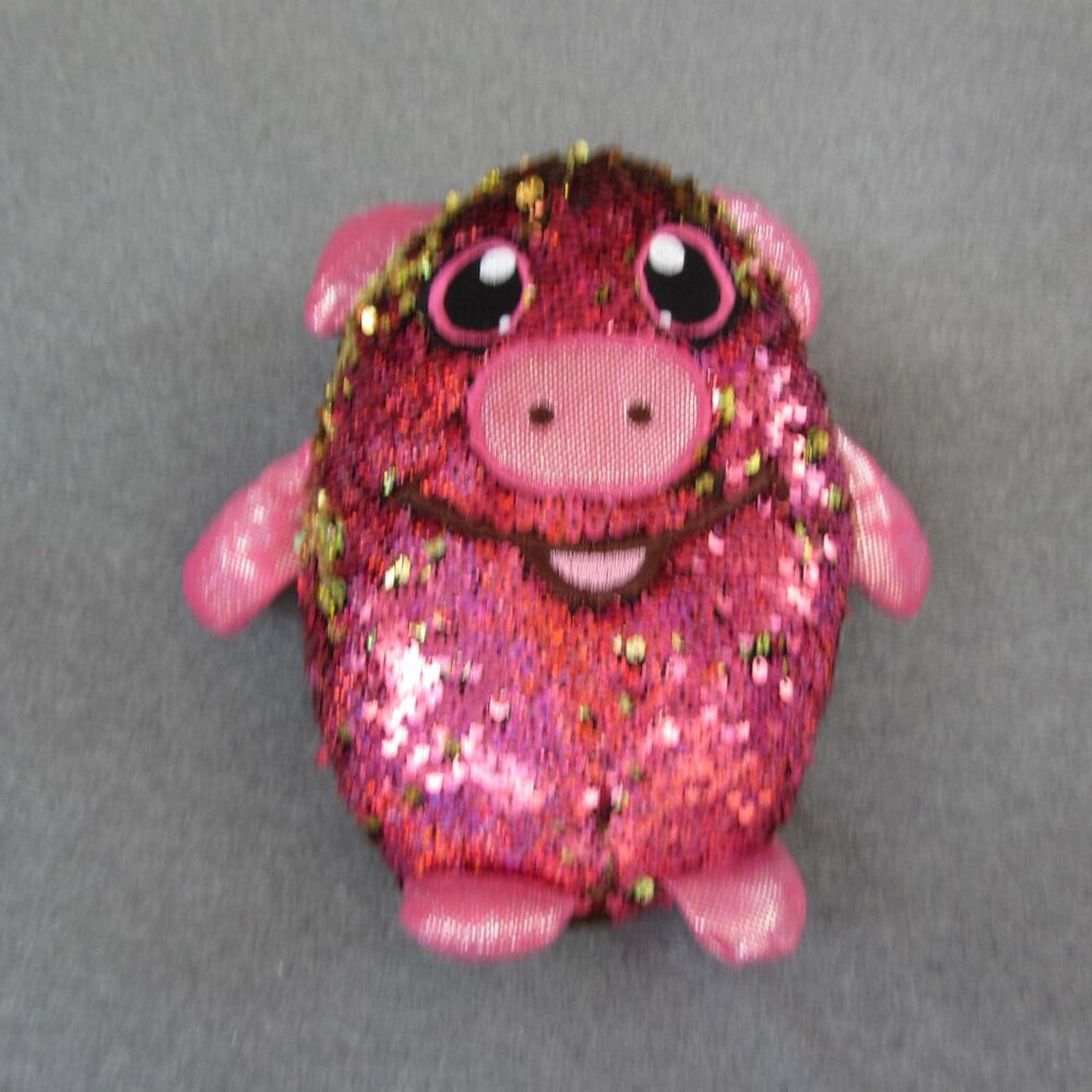5 for $25 - plush shimeez sequin pig stuffed animal (W3120)